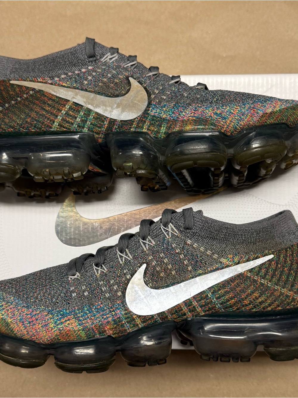 Nike Air Vapormax Grey Multi men’s size 9 running shoes Rare!
